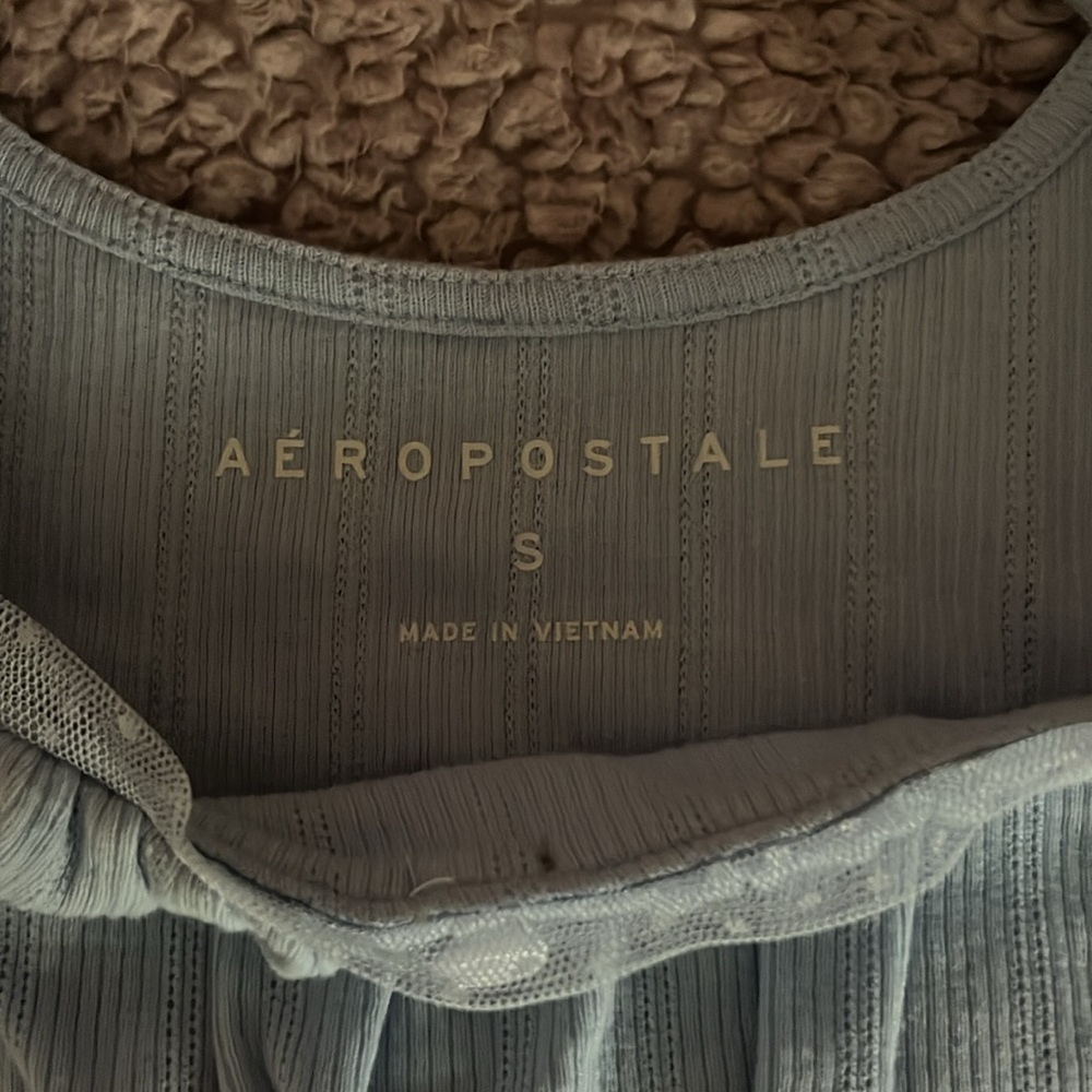 Aeropostale baby blue square neck tank top, size small - Picture 2 of 4